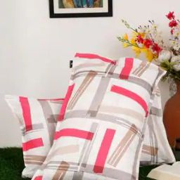 Set of 2 Geometric Print Pillow Covers 27" x 17"-image-31