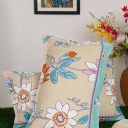 Set of 2 Floral Print Pillow Covers 27" x 17"-15