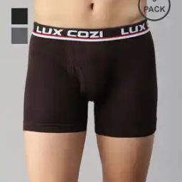 Pack of 3 Men Trunks with Elasticated Waistband-image-70