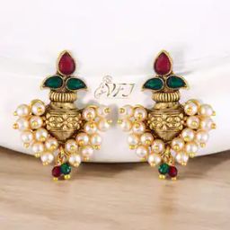 Women Gold-Plated Stone-Studded Ear Cuffs-19
