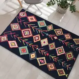 Geometric Print Anti Skid Carpet-31