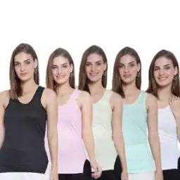 Pack of 5 Camisoles with Side-Slit-picture-12