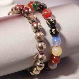 Set of 2 Beaded Slip-On Bracelets-image-7