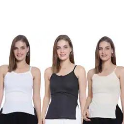 Pack of 3 Round-Neck Camisoles-picture-53