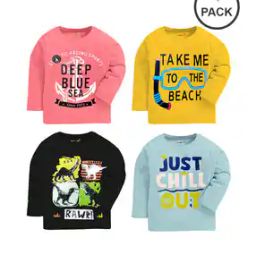 Pack of 4 Printed T-shirt-image-1