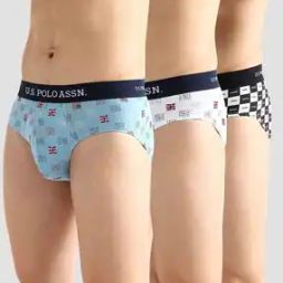 Pack of 3 Men Briefs with Elasticated Waist-image-65