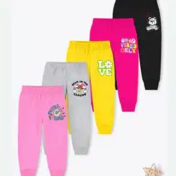 Pack of 5 Girls Graphic Print Pyjamas-9