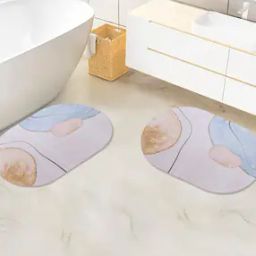 Set of 2 Printed Antiskid Bathmats-35