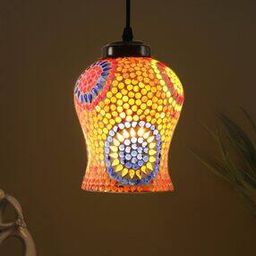 Printed Glass Hanging Lamp-50