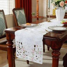 Floral Embroidered Table Runner 70" x 15"-53