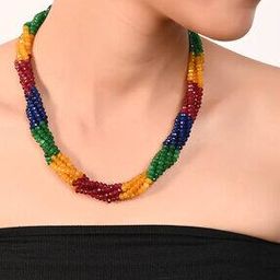 Women Beaded Layered Necklace-image-39