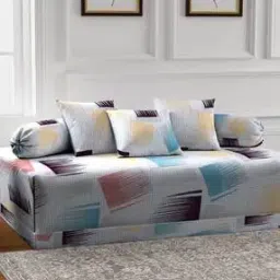 Set of 6 Checked Diwan Set-image-67