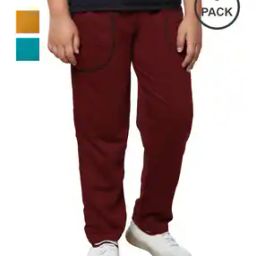 Pack of 3 Boys Straight Track Pants with Elasticated Drawstring Waist-89