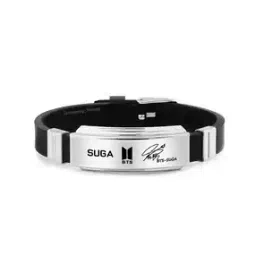 university trendz Kpop BTS Suga Signature Silicone Unisex Bracelet-picture-11