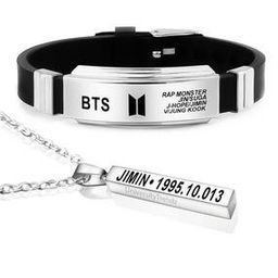 BTS Signature K-pop Bracelet with Jimin Pendant-10