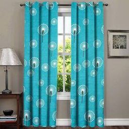 Set of 2 Geometric Print Long Door Curtains-image-1