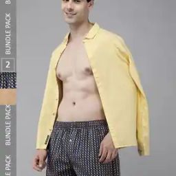 Men Pack of 2 Printed Boxers with Elasticated Waist-image-125