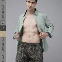 Men Pack of 2 Printed Boxers with Elasticated Waist-image-120