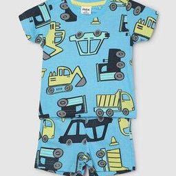 Boys Printed T-Shirt with Shorts-1