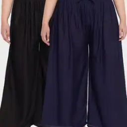Women Pack of 2 Palazzos with Elasticated Drawstring Waist-picture-7