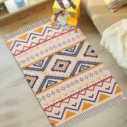 Geometric Print Rectangular Shaped Rug-6