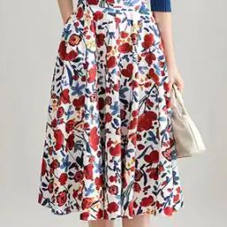 Floral Print Flared Skirt with Insert Pocket-image-16