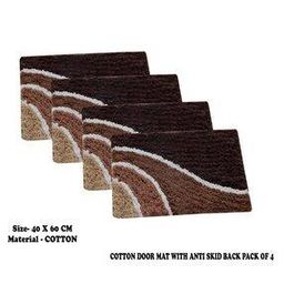 Pack of 4 Anti-Skid Cotton Door Mats 16"x 24"-29