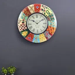 Graphic Hand Painted Round Wall Clock-image-34