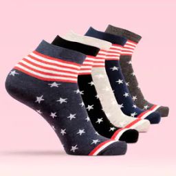 Men Pack of 5 Printed Ankle-Length Socks-image-7