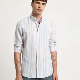 Men Striped Slim Fit Shirt-image-67