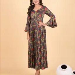 Women Round-Neck Straight Dress-image-40