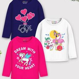 Pack of 3 Graphic Print Round-Neck T-Shirt-image-56