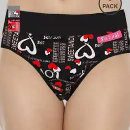 Pack of 3 Women Printed Briefs with Elasticated Waist-image-57