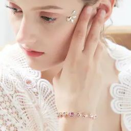 11941B Crystal-Studded Floral Bracelet-image-19