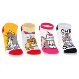 Women Pack of 4 Printed No-Show Socks-18