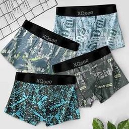 Pack of 4 Printed Trunks with Elasticated Waist-image-78