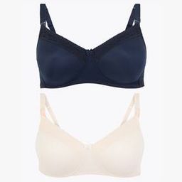 marks & spencer Pack of 2 T-shirt Bra with Lace Panels-picture-40