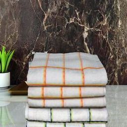Set of 6 Checked Hand Towel-49