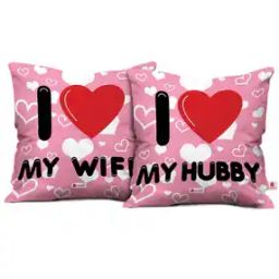  Valentine Gifts Typographic  Printed Pillow -19