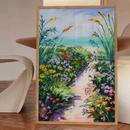 Garden Near The Sea Wall Painting-picture-21