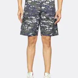Camouflage Flat Front Cargo Shorts-picture-23