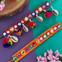 Set of 2 Men Tie-Up Evil Eye Pearl Beaded Rakhi Bracelet-image-63