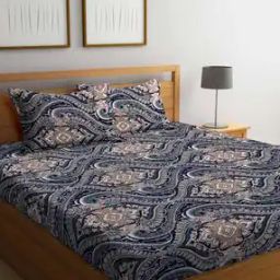 300 TC Printed King Size Bedsheet with Pillow Covers-39