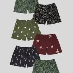Girls Pack of 6 Assorted Printed Boyshorts with Elasticated Waist-image-19