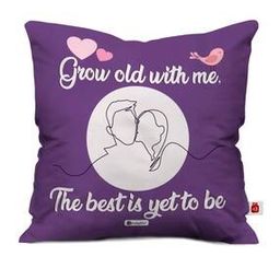 Grow old with Me Print Square Cushion 12" x 12"-48
