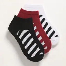Men Pack of 3 Striped Ankle-Length Socks-image-74