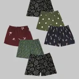 Girls Pack of 6 Assorted Printed Boyshorts with Elasticated Waist-image-46