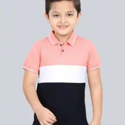 Boys Colourblock Regular Fit Polo T-Shirt-image-26