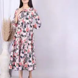 Women Leaf Print Fit & Flare Dress-picture-24