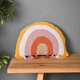 Half Round Shape Multicolor Truffted Cushion Cover-image-56